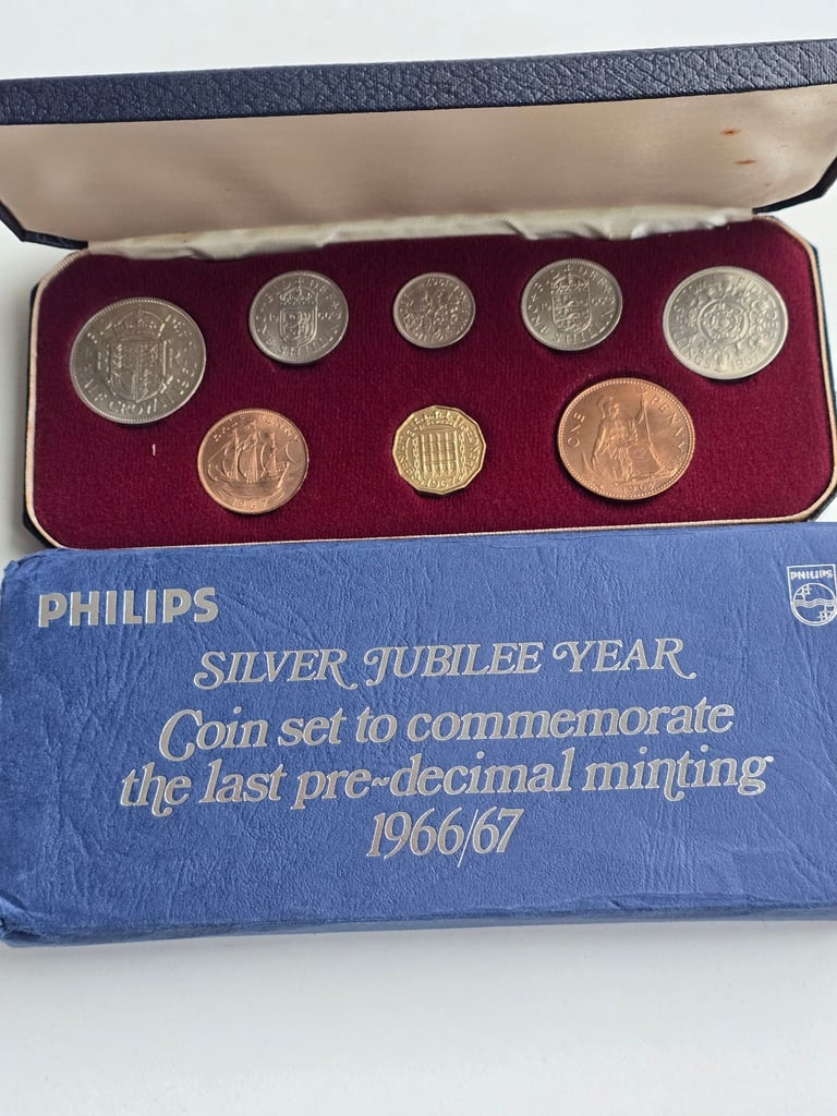 Silver Jubilee Year 1966/67 UK British Pre-Decimal minting Coin Collection Set