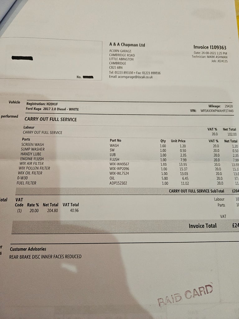 2017 Ford Kuga 2.0 TDCi 180 Titanium 5dr HATCHBACK Diesel Manual