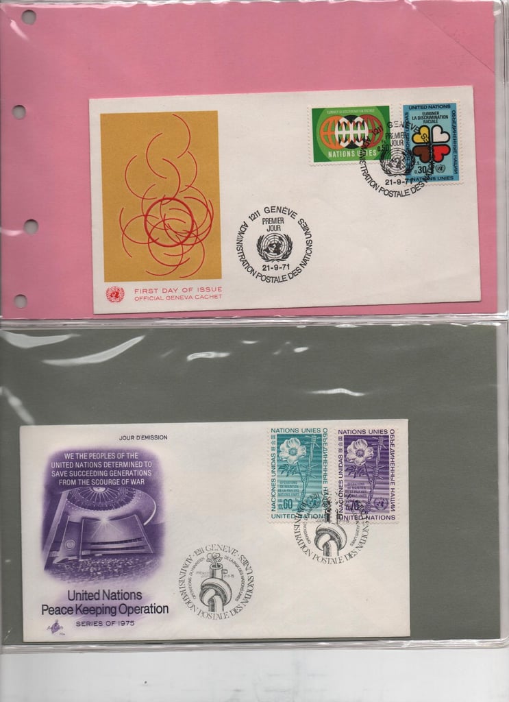 23 United Nations first day covers