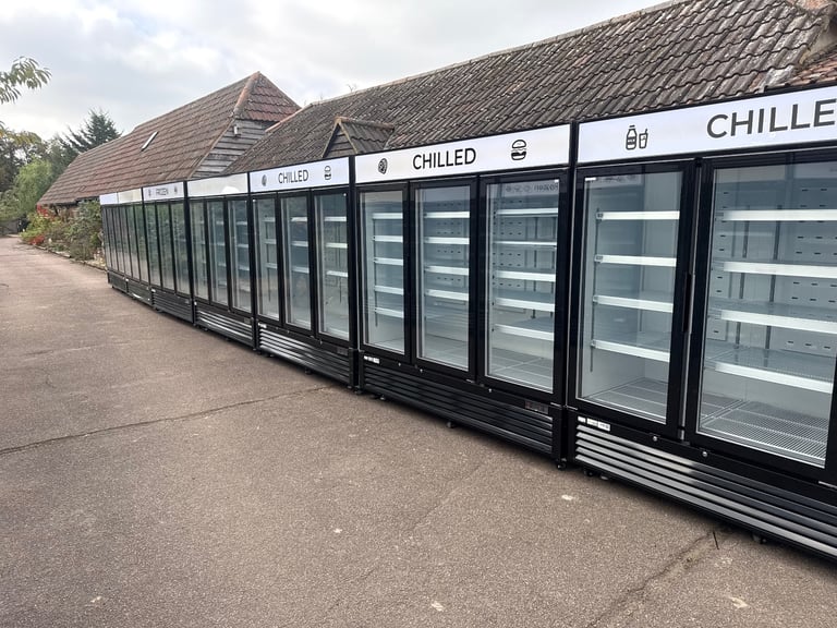 Commercial upright display fridge or freezer double triple single available new 