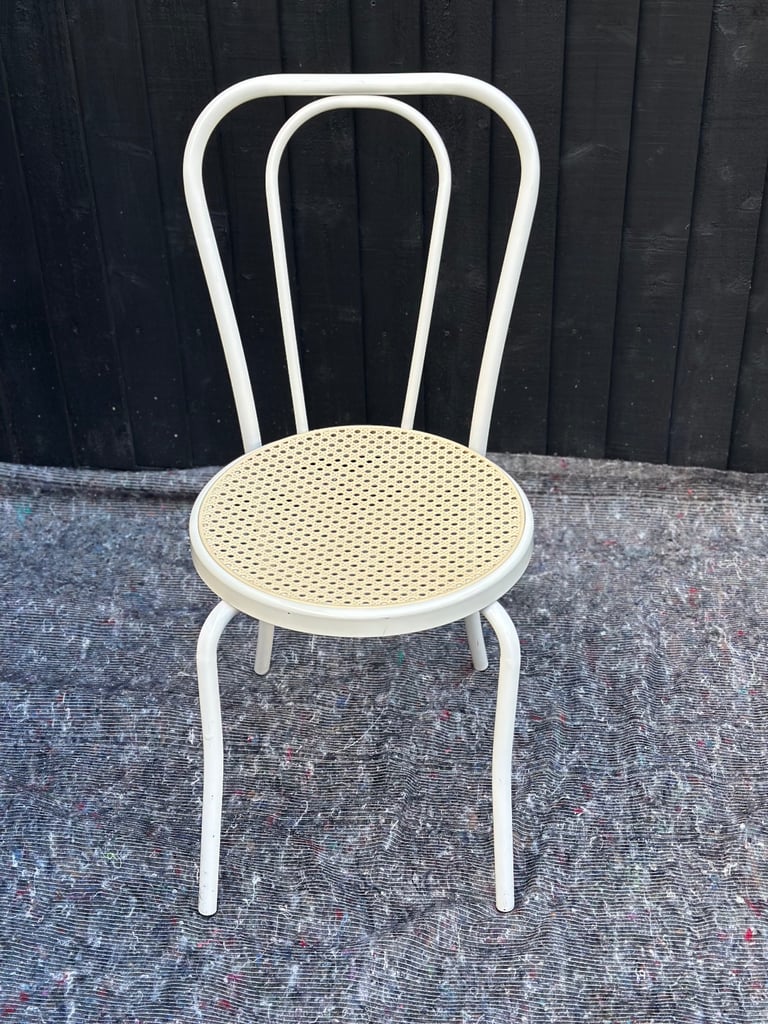 image for Metal Bistro Style Chair With Lattice Style Seat