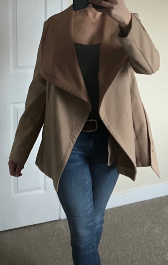 Caramel Oasis Ladies Wrap short length coat size M