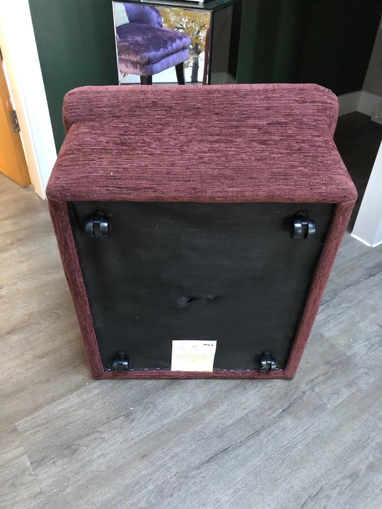 ✅Sherborne Footstool In Burgundy With Wheels✅