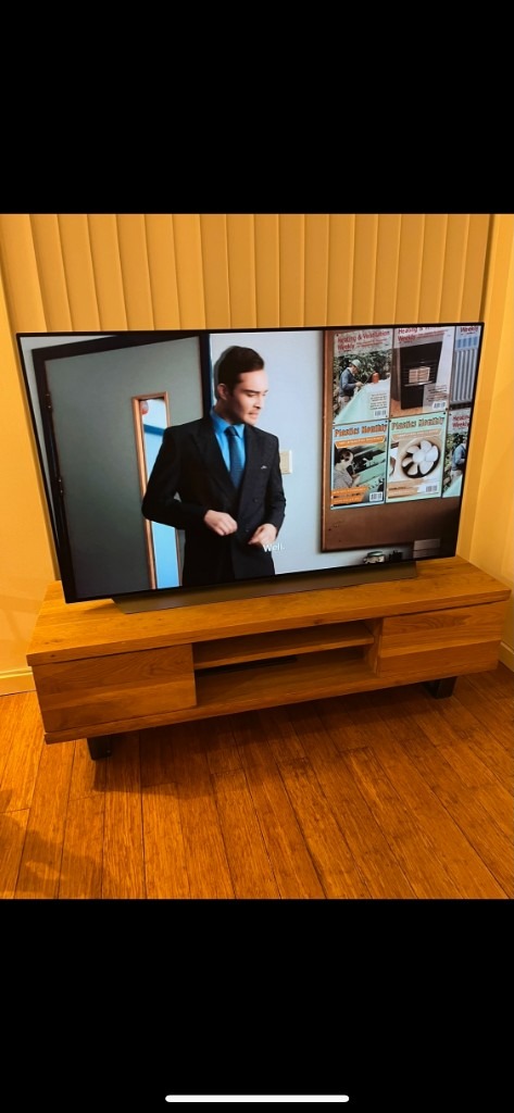 John Lewis 'Calia' TV cabinet stand - oak used