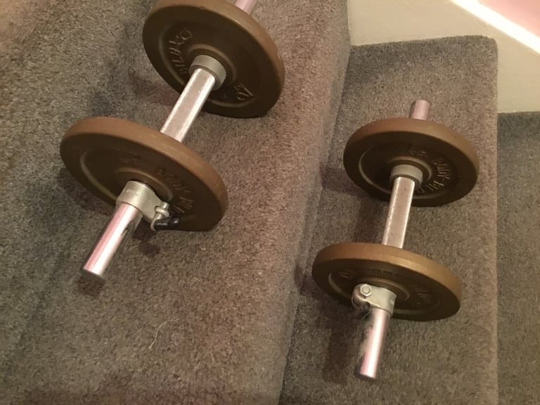 image for Pair of dumbells with metal weights