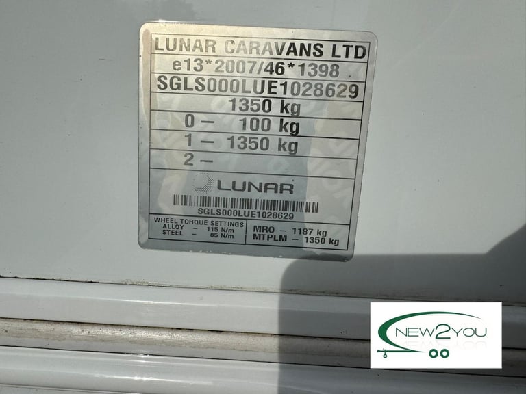 2014 Lunar Quasar 564 4 Berth Caravan + Motor Mover - STOCK NO E229