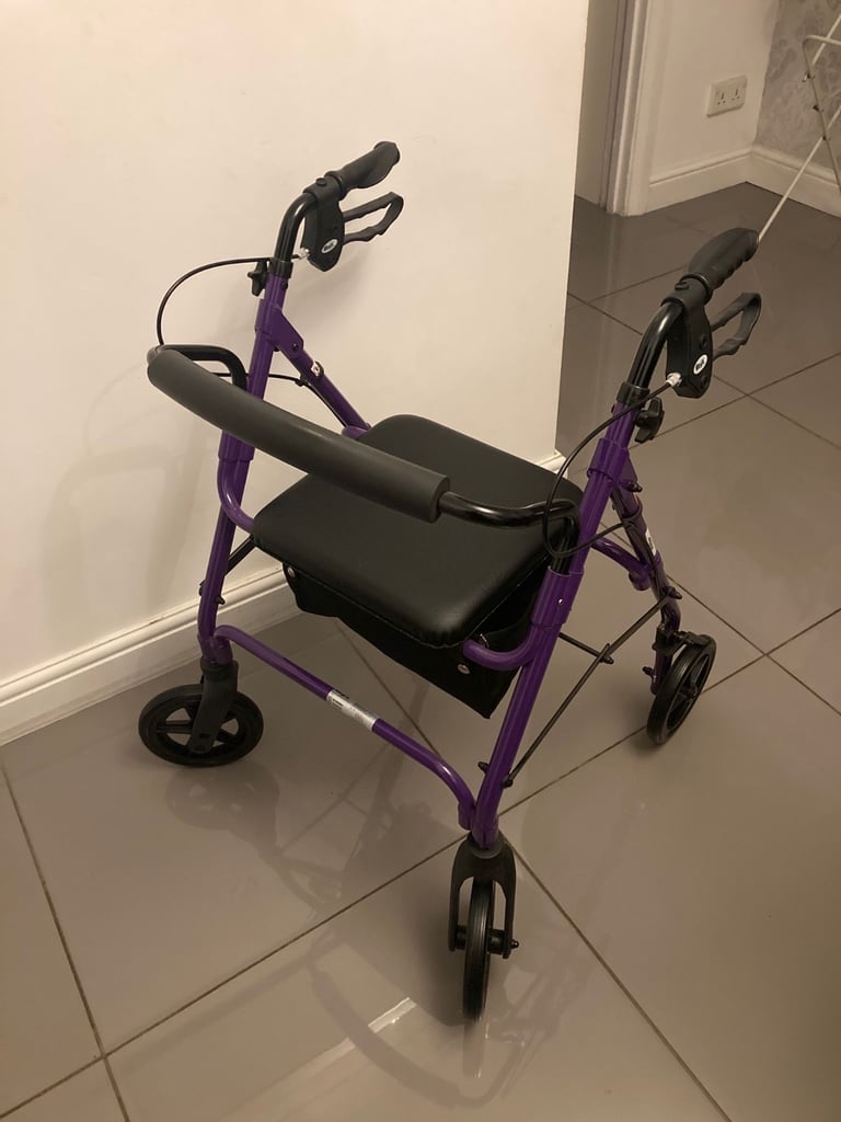 image for Brand New Days Rollator Lightweight Aluminium walker in Purple only £30