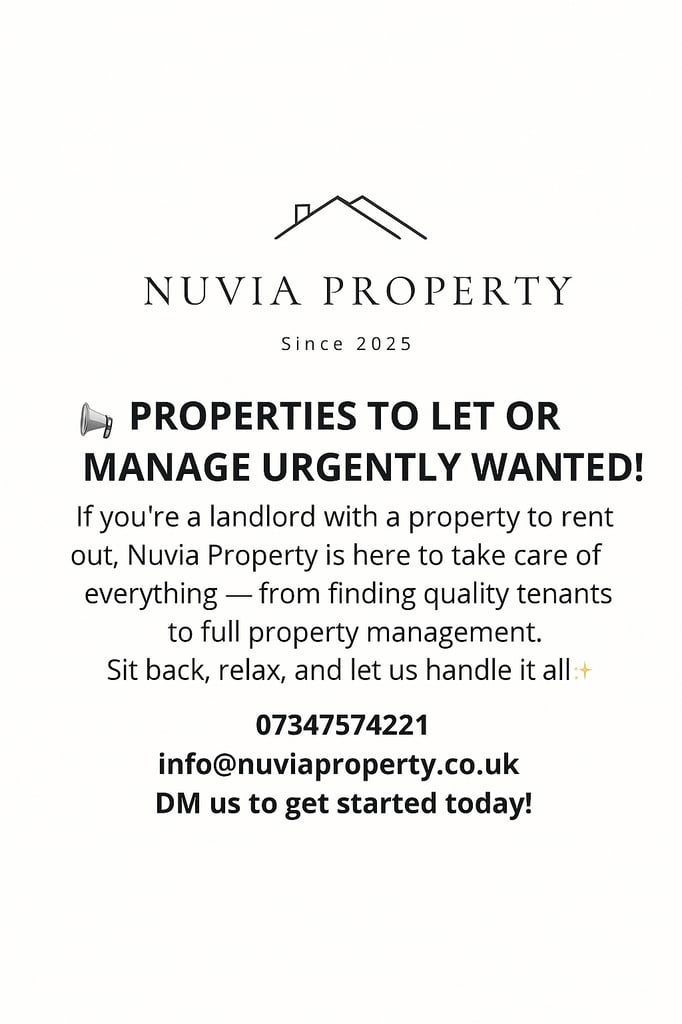 Properties To Let and Manage Urgently Wanted