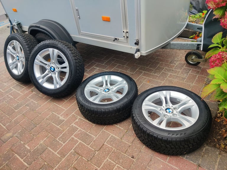 image for Bmw alloy wheels with winter tyres 16 inch - great condition