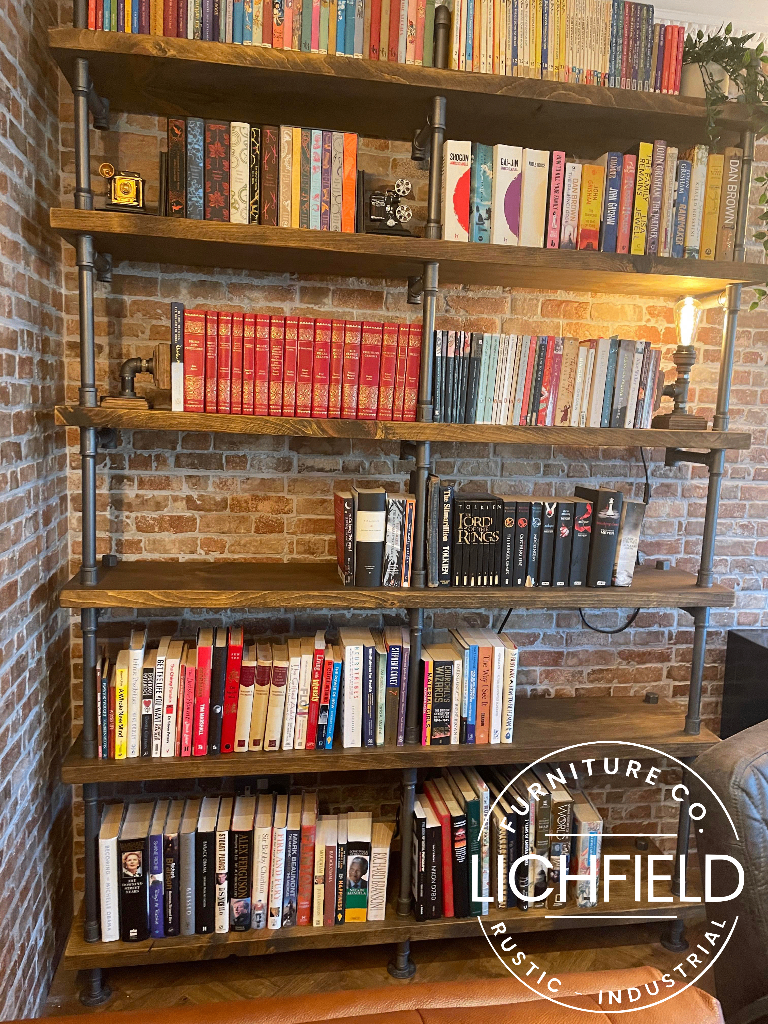 image for INDUSTRIAL PIPE SHELVING / Custom made to fit your space 