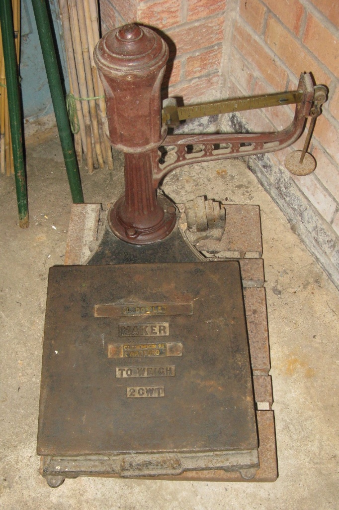 image for PLATFORM SCALES CAST IRON 2 CWT FULL WORKING ORDER