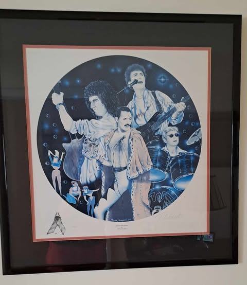 Large Trevor Horswell Queen The Band Limited Edition Print - Freddie Mercury