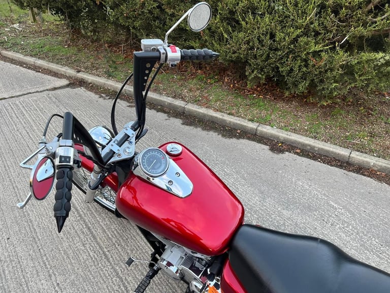 2007 07 HONDA VT 750 C2-7 SHADOW RED MINT 9k MILES CUSTOM CRUISER TALL BARS
