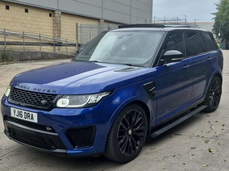 2016 LAND ROVER RANGE ROVER SPORT SVR V8 AUTO SUV BLUE PETROL