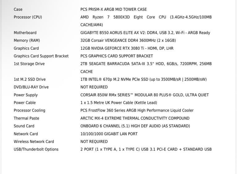 image for Rtx 3080ti ryzen 5800x3d