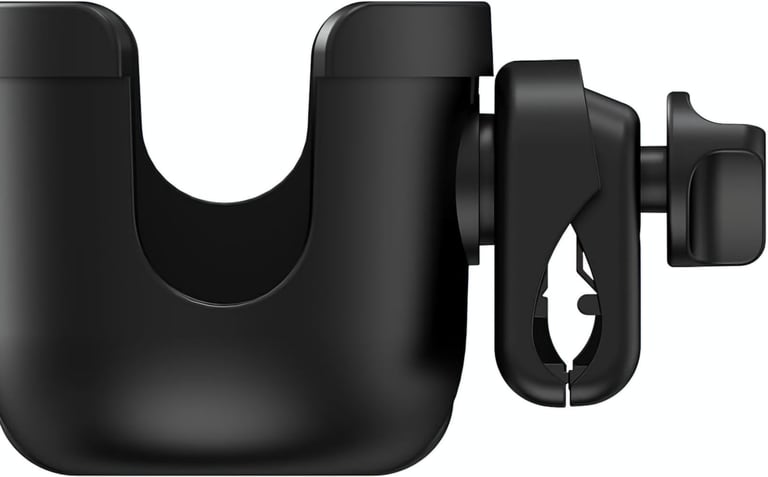 image for Convenient 2-in-1 Stroller Organizer: Cup Holder and Phone Holder Combo