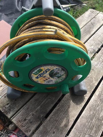Hozelock 30m hose reel and 25m hose, in Wembley, London