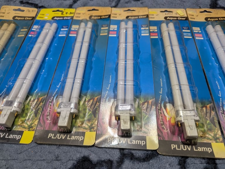 Aquarium light aqua one PL/UV 11w/18w/24w lamp, 2/4 pin fittings 