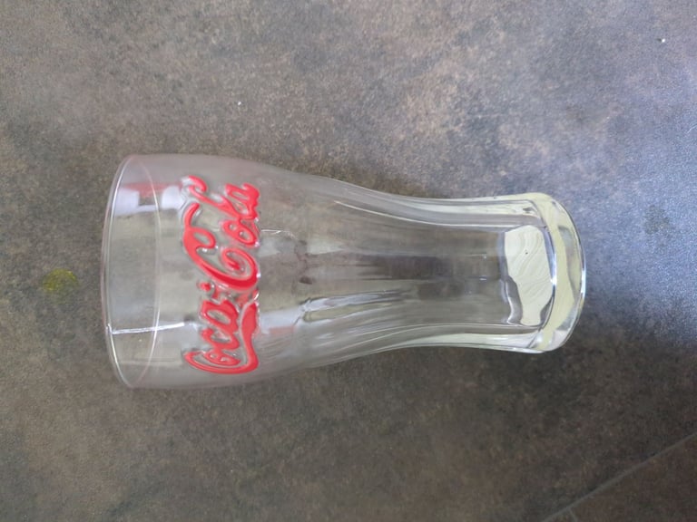 image for Retro Coca Cola glasses with red raised lettering 