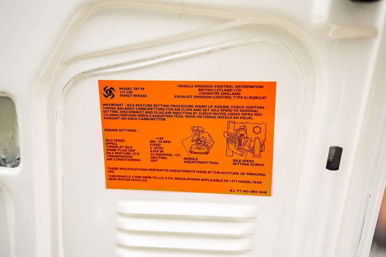 1981 Triumph TR7 V8 DEVELOPMENT CAR Coupe Petrol Manual