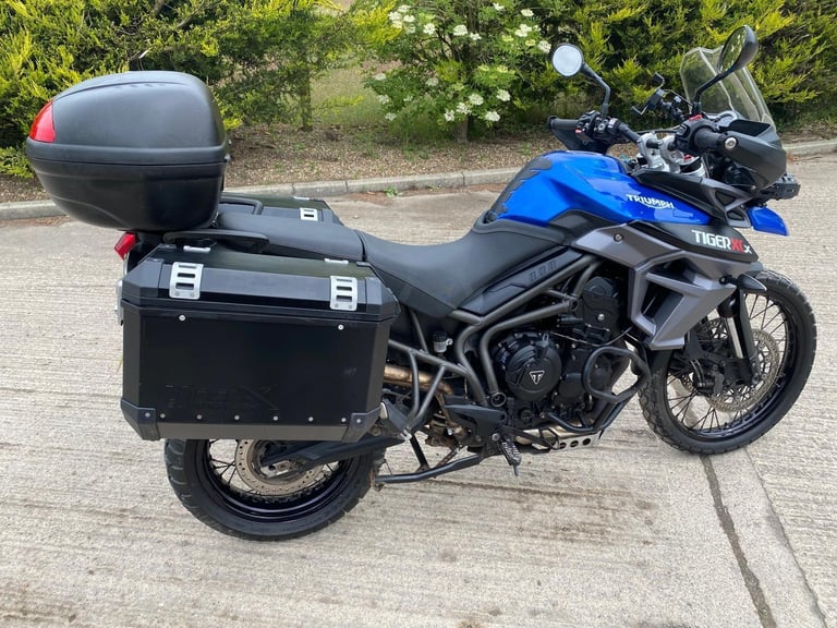 2015 65 TRIUMPH TIGER 800 XCX BLUE FULL LUGGAGE ABS ENDURO ADVENTURE TOURER
