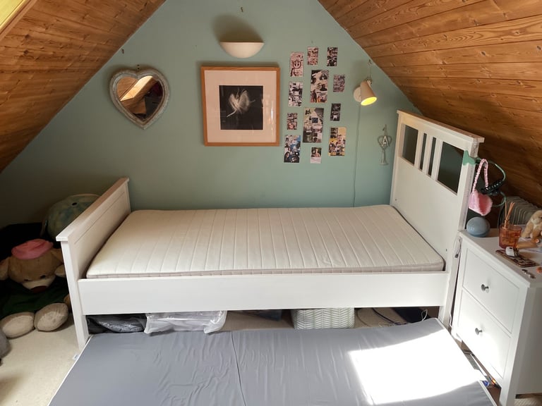 image for IKEA Bed, Mattress and Bedside Table 