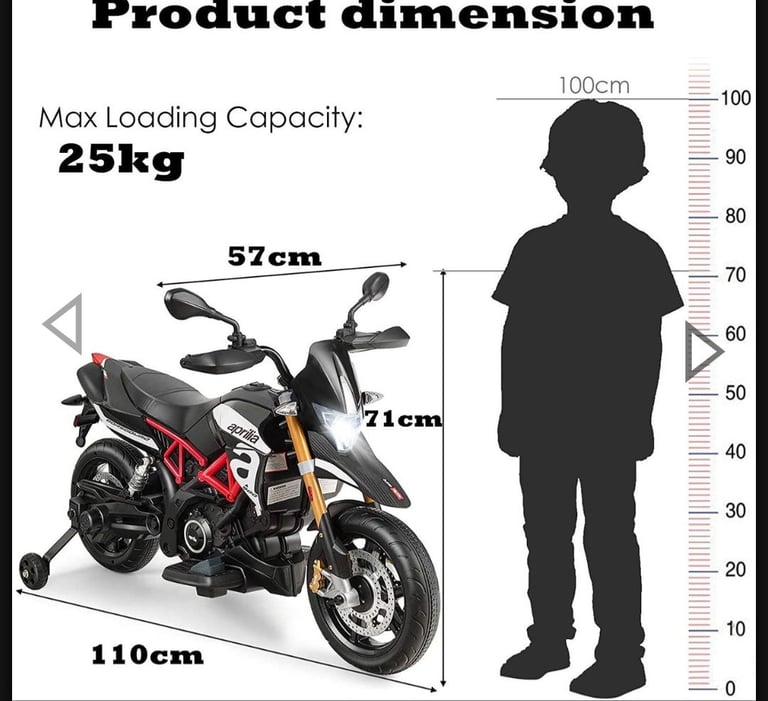 Aprilla Licensed 12v kids electric motorbike