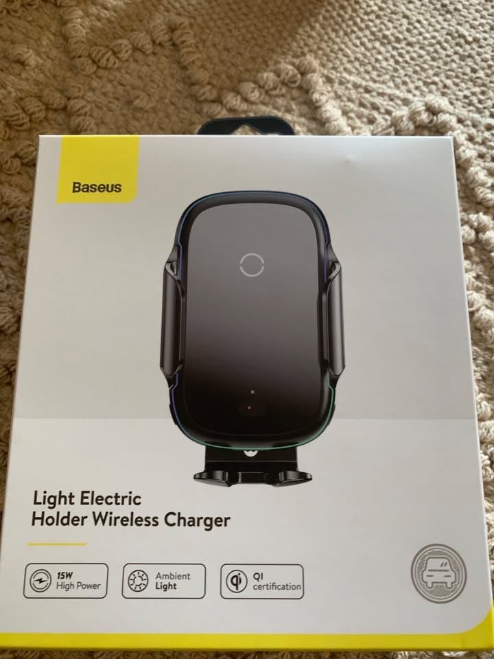 image for car phone charger light up holder Baseus Light electric car holder and charger