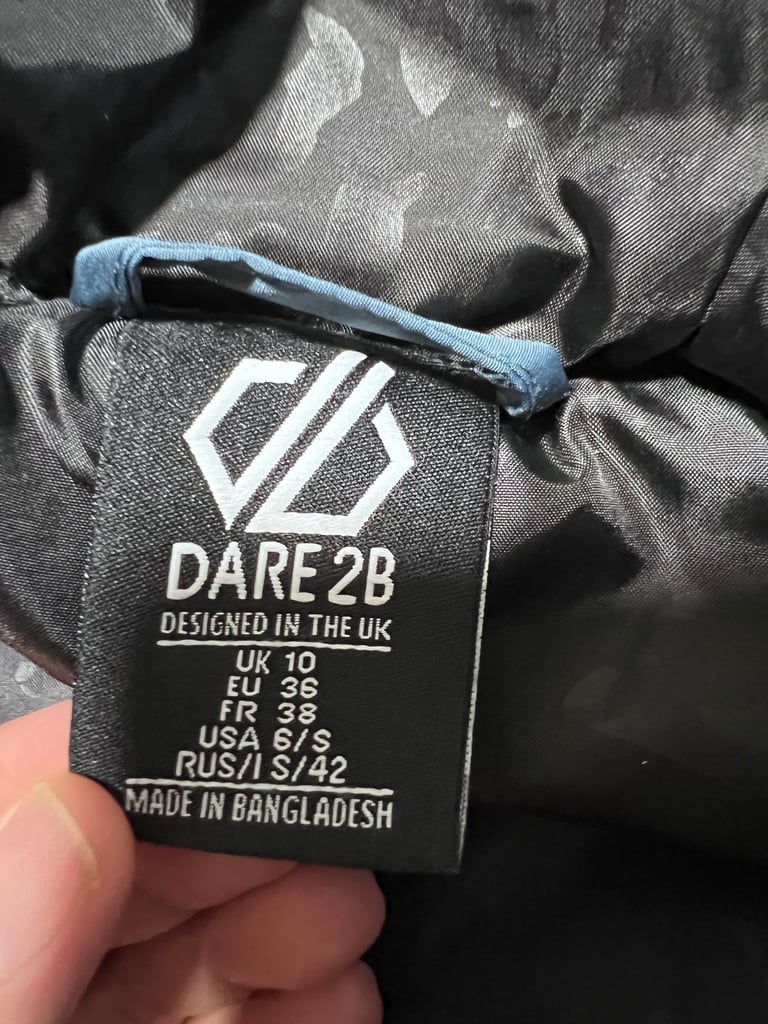 Dare 2b Rept Longline waterproof Puffer Jacket – Orion Grey – UK 10 – BNWT