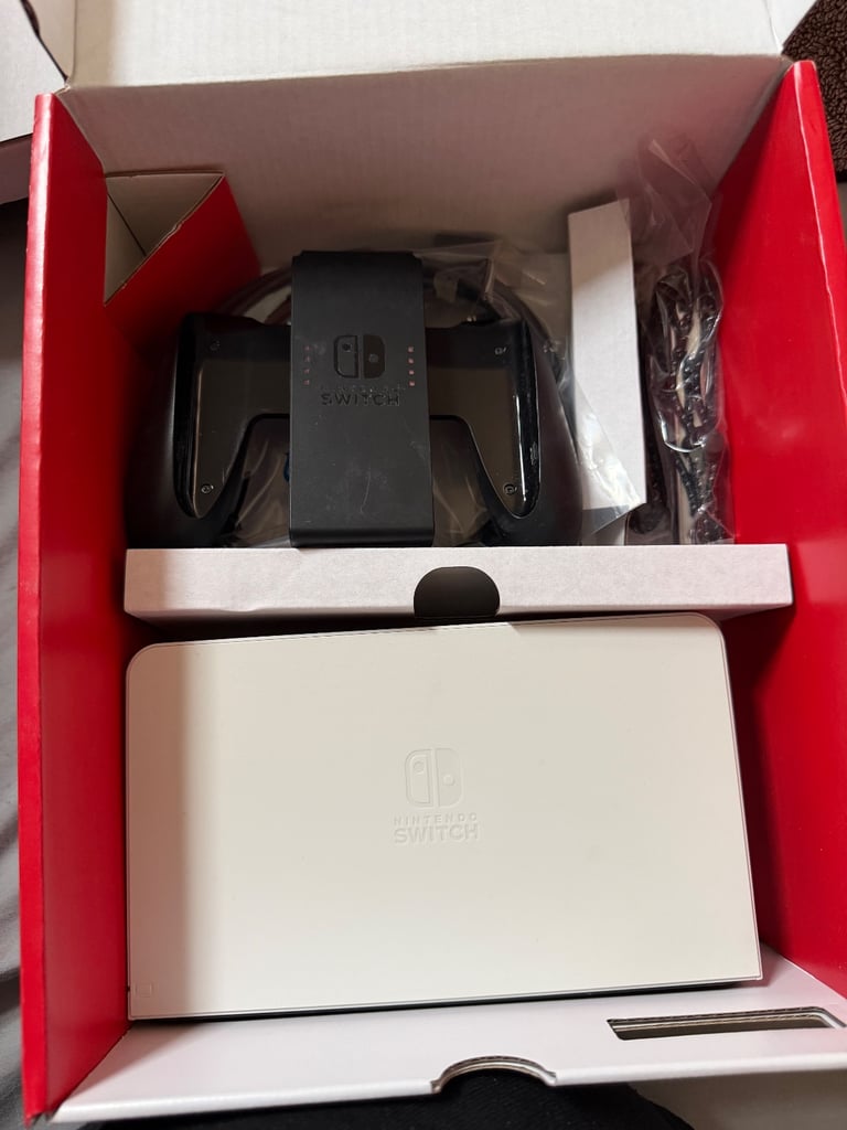 Nintendo Switch OLED - White + Additional Joy Cons + Micro SD Card