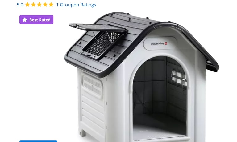 Pet Shelter / Dog house - Milo & Misty size L87 x W72 x H75.5 cm's