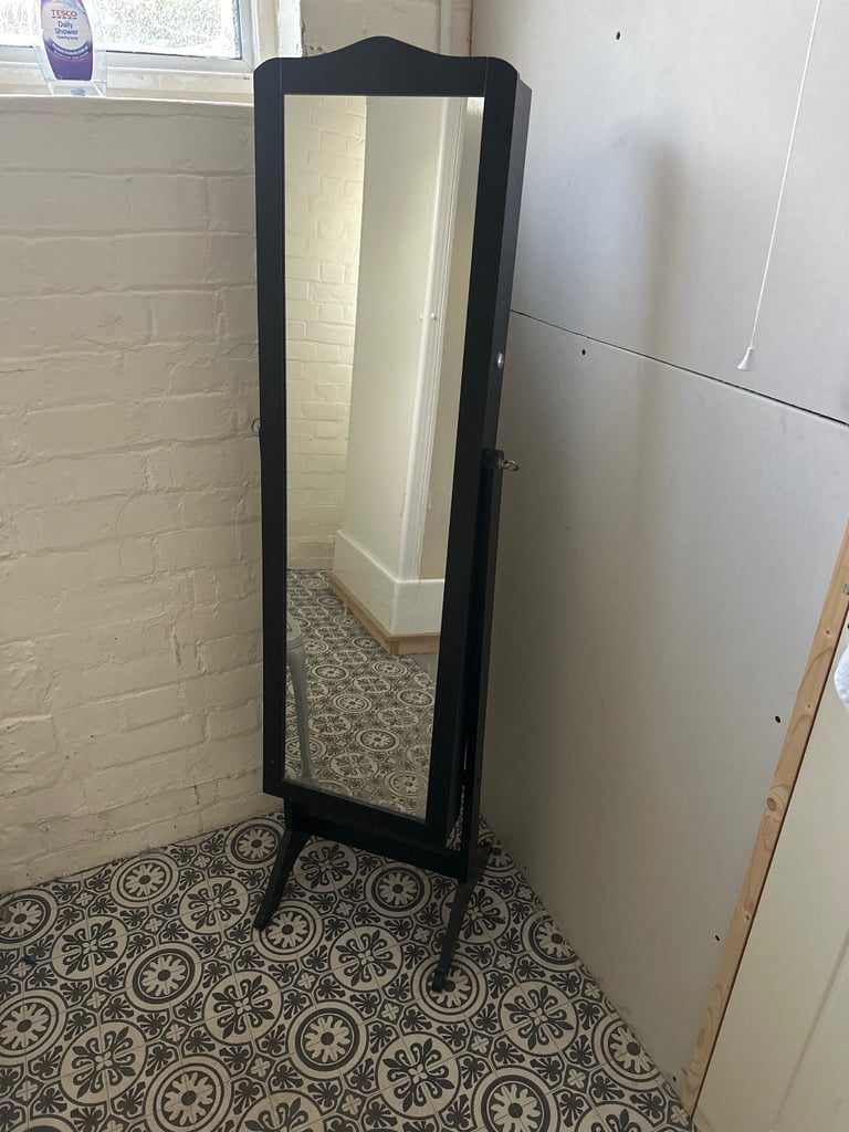 image for Black freestanding mirror BS35 1DJ