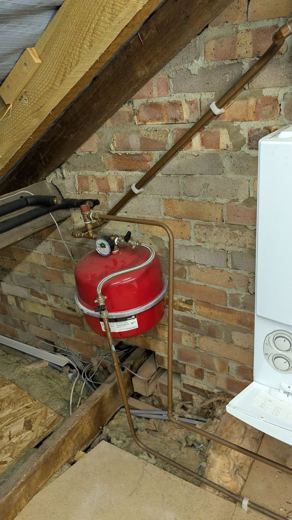 Vaillant Ecotec Plus 428 boiler, hot water cylinders and pump 