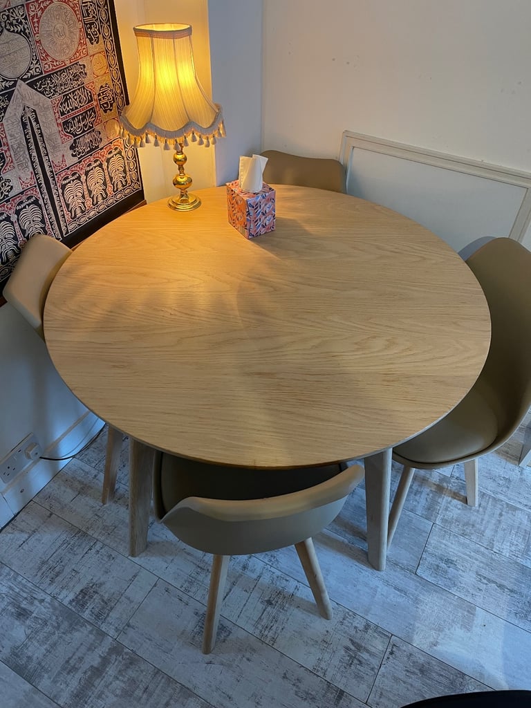 Dining table and chairs