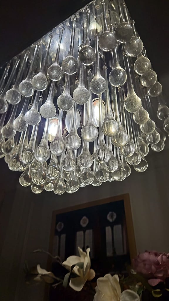 image for Tear drop Glass chandelier 
