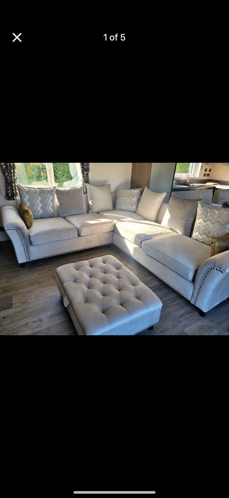 image for Champagne Corner sofa - DELIVERY AVAILABLE 