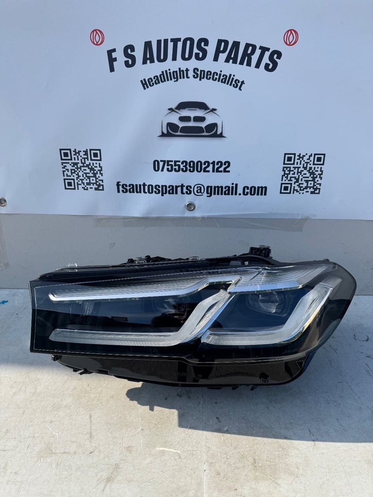 BMW 5 Series G30 G31 F90 LCI 2024 LED Headlight Left / Passenger Side Complete
