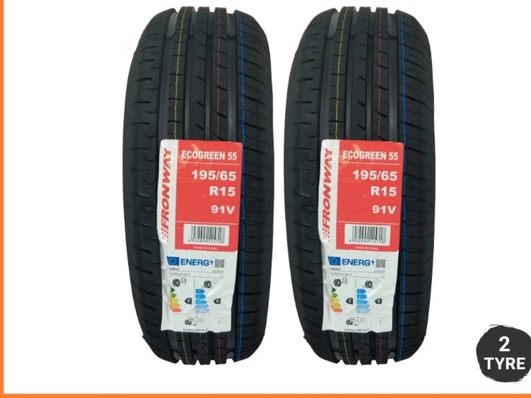 Brand new budget tyres available in all common sizes, including 195/65R15,