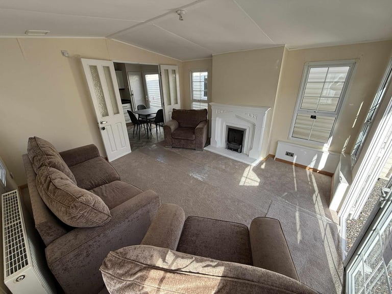 2 Bed Static Caravan - DG, CH, Patio Doors - Offsite - Private Land, Self Build