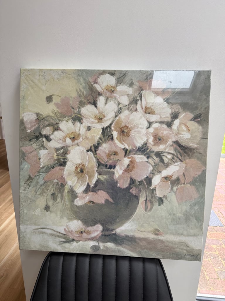 image for Lovely Laura Ashley canvas floral print. Still in purchased wrapping - never used