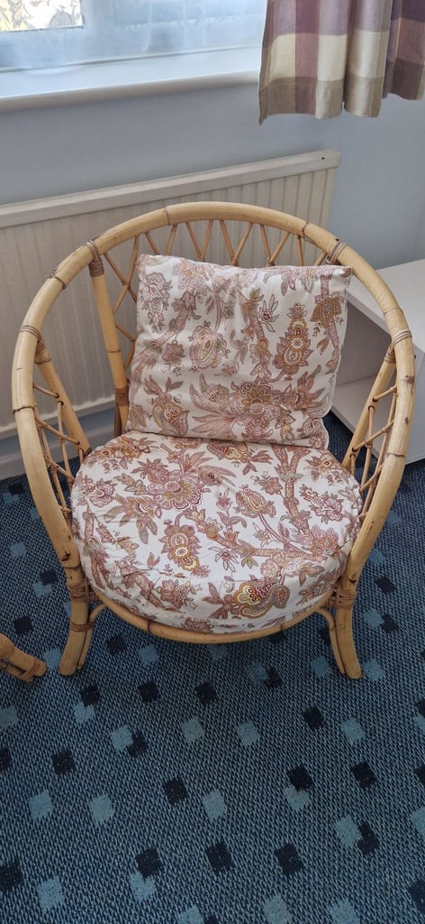 Vintage Rattan Bamboo Tub Chair, Armchair Seat ...