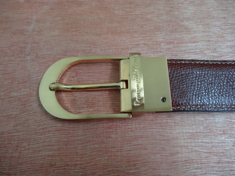New Ermenegildo Zegna Reversible Trousers Belt Made in Italy.