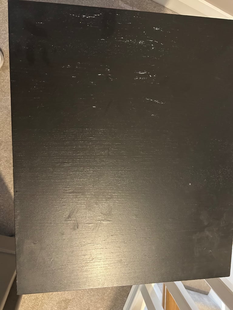 Ikea malm black brown bedside table 