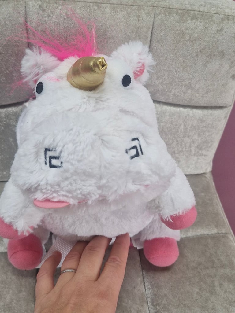 Unicorn soft toy backpack bag