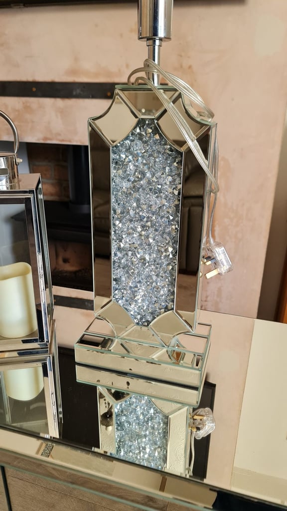 Furniture bundle. Sideboard,mirror,lamp,ornament 