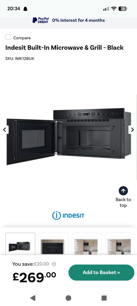 image for Brand new integrated microwave/grill