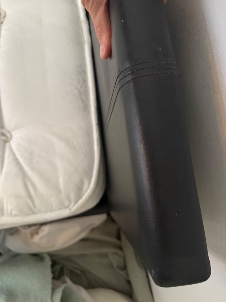 2x Leather Double Beds and Mattresses