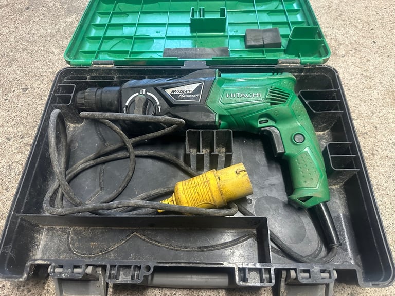 image for HITACHI DH 24PX 15/16 24mm koki Rotary Hammer drill 110v diy tools with carry case