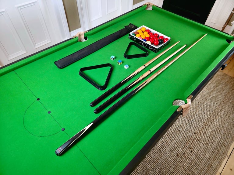 RILEY BCE SNOOKER & POOL TABLE | 6ft | ROLLING LAY FLAT FOLDING | BILLIARDS 