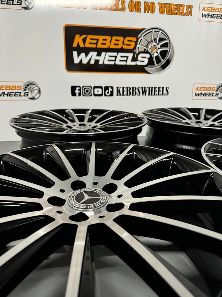 19" MERCEDES TURBINE TWIST REPLACEMENT STYLE ALLOY WHEELS C CLASS E CLASS S CLASS CLA A CLASS